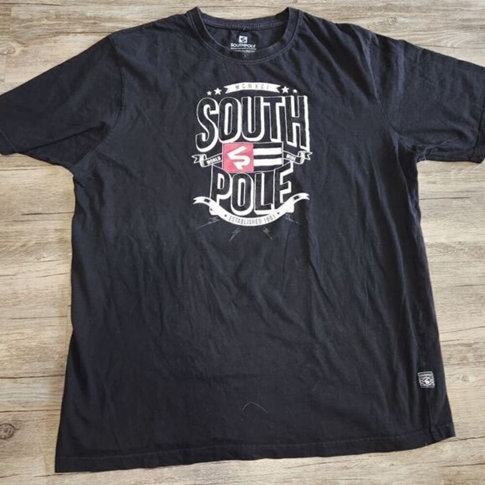 Vintage Y2K South Pole spell out logo T-shirt size XL